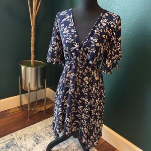 SHEIN Navy Floral Dress